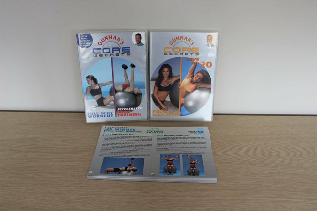 4 x Core Secrets Workout Fitness DVDs plus Flash Cards