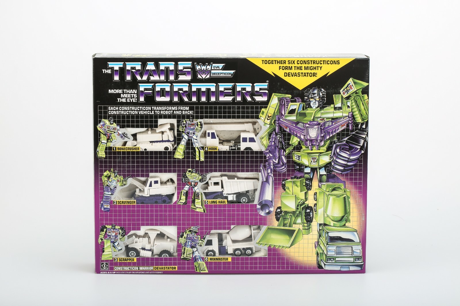 TRANSFORMERS G1 Reissue Yellow/White/Black Constructicon