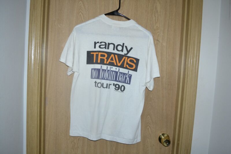 1990 Randy Travis no holdin back tour t shirt! free shipping! 32 years old!