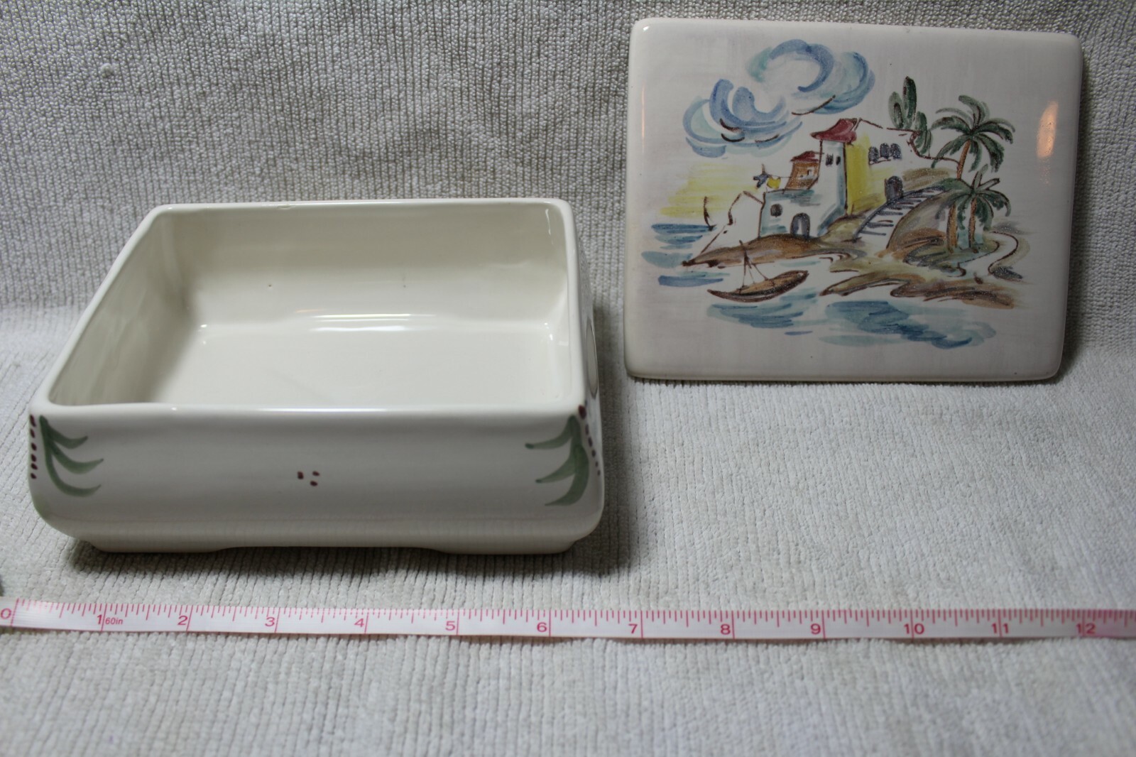 VINTAGE RARE W. GERMANY PORCELAIN JEWELRY TRINKET BOX