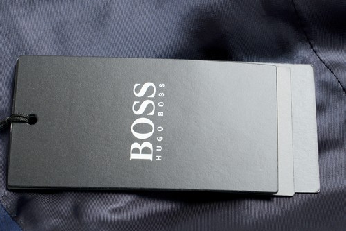 Pre-owned Hugo Boss Men's "reyno4/wave2" Extra Slim Fit 100% Wool Blue Two Button Suit