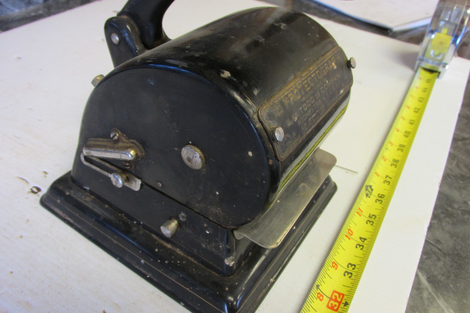 Antique Protectograph Todd & Co. Check Writer Printer Still Working