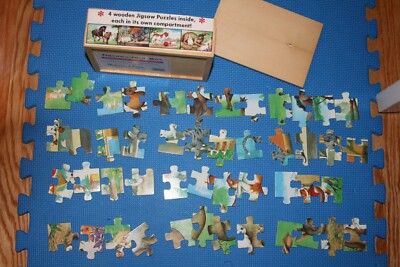 melissa and doug wooden puzzles in a box