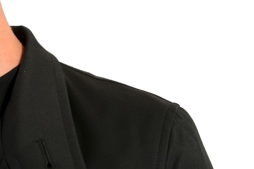 Pre-owned Hugo Boss Men's "shanty1-tw" Black 100% Wool Button Down Coat