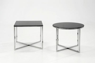 black glass lamp table