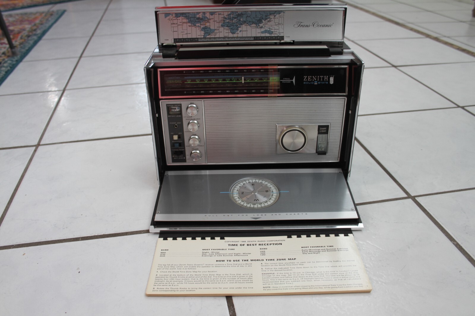1968 Zenith Royal Model 7000 Trans-Oceanic 12 Band ULTIMATE 1968 Zenith Royal Model 7000 Trans-Oceanic 12 Band ULTIMATE