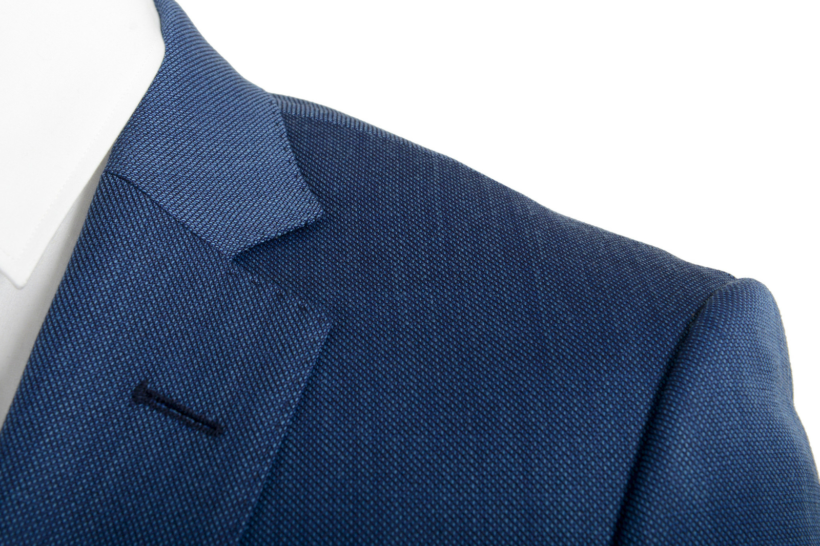 Pre-owned Hugo Boss Men's "hutson5/gander2" Slim Fit 100% Wool Blue Two Button Suit