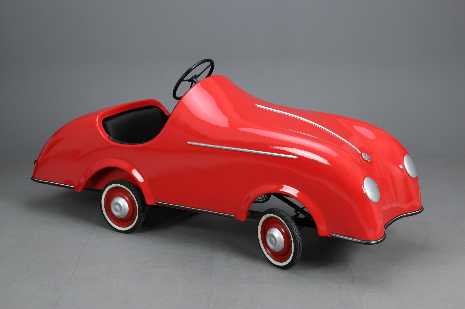 Shell Tretauto Oldtimer Shelley Porsche 356 1950er GFK Kettcar Pedal Car Rot TOP