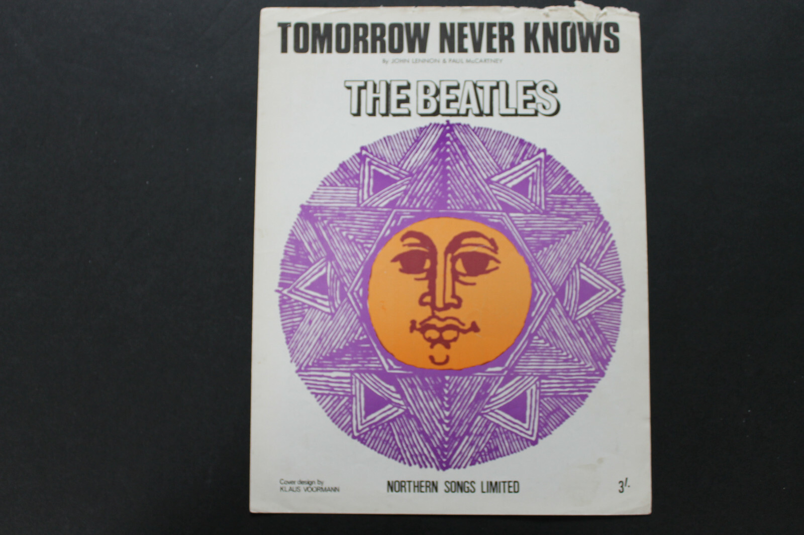 Beatles. Tomorrow Never Knows. Sheet Music. UK original 3