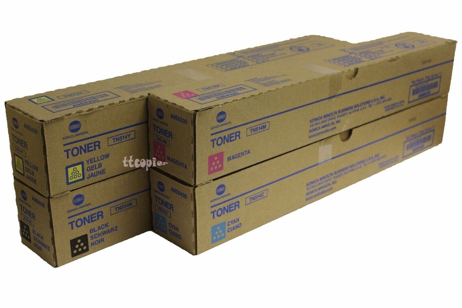 Toner Set CMYK TN514 Konica Minolta Bizhub C458 C558 C658 Toner Set CMYK TN514 Konica Minolta Bizhub C458 C558 C658