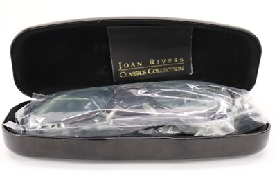 Joan Rivers Classic Collection Black Frame Reading Glasses +2.50 w/Case New