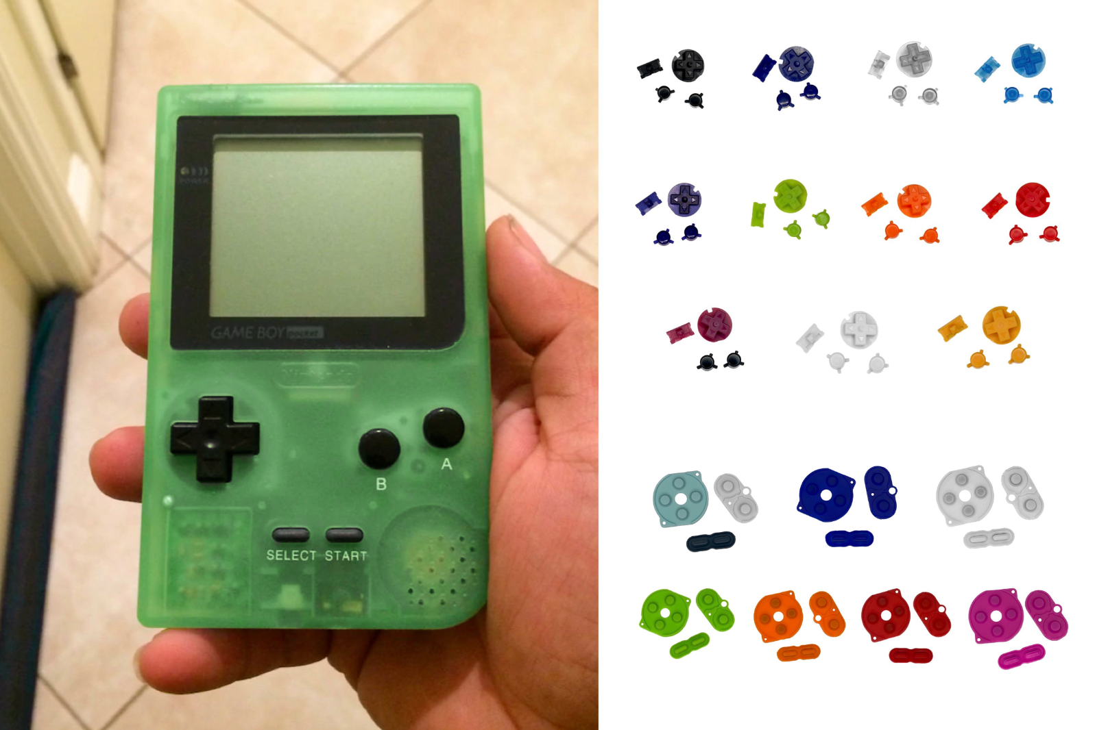 NEW SHELL* Nintendo Game Boy Pocket GBP System Glow Green