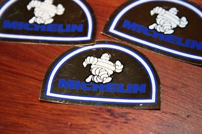 Cool 1970s Michelin Bicycle Sticker, Small Gold Michelin Man.