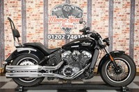 2022 INDIAN SCOUT - ONLY 1,720 MILES - 2 OWNERS - BLACK - BACKREST - EXCELLENT