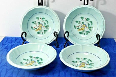 LOT of 4 Kensington Staffordshire JAVA BIRD Cereal or Soup Bowls 6 1/2