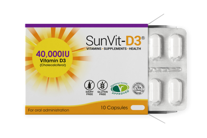 40,000iu Vitamin D3 Capsule Pack, 10 High Strength Weekly Supplement For Adults