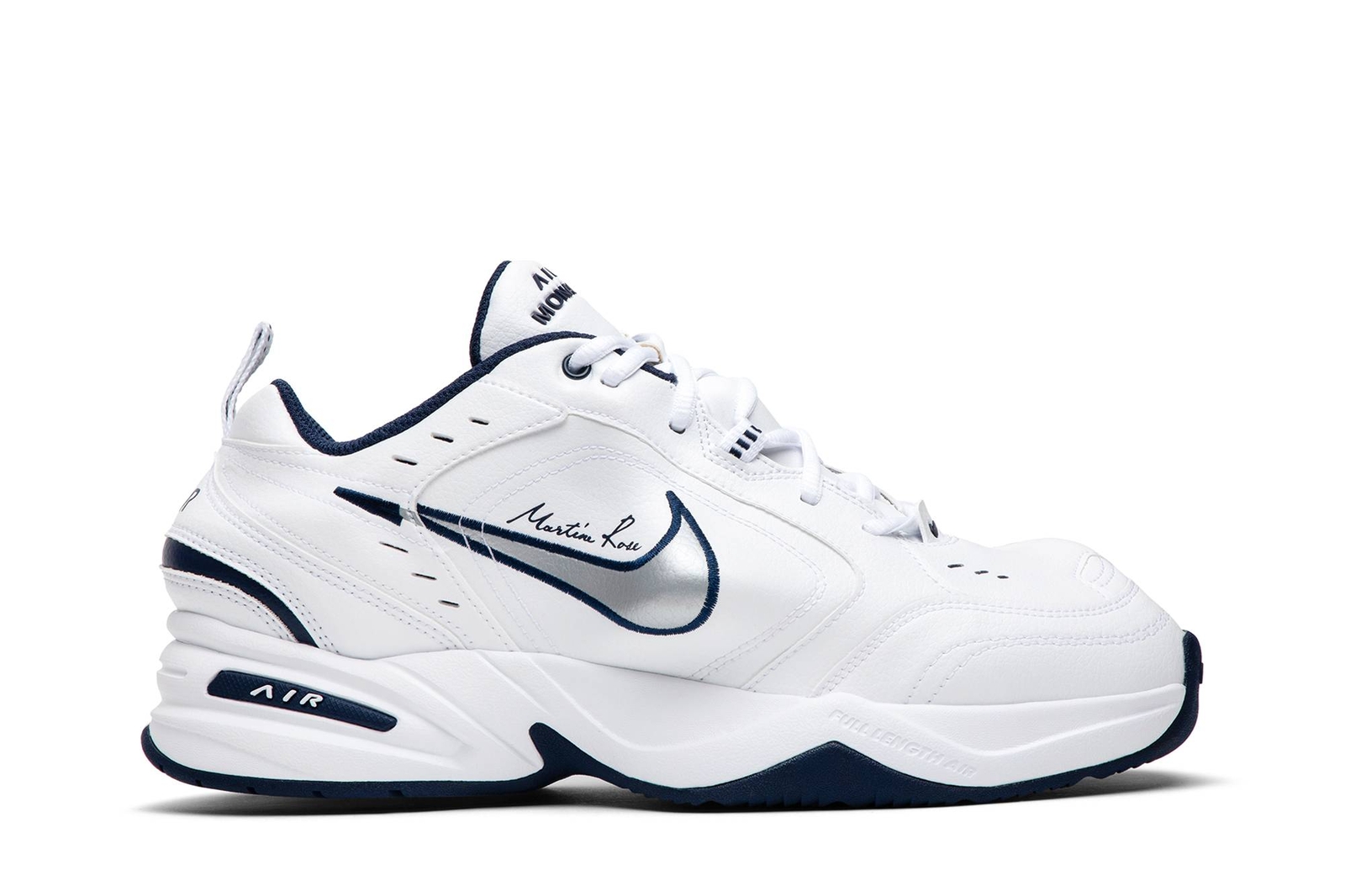 「美品」Nike Air Monarch IV \"White Navy\" Nike Air Monarch IV Sneakers Shoes Size 10 White Navy