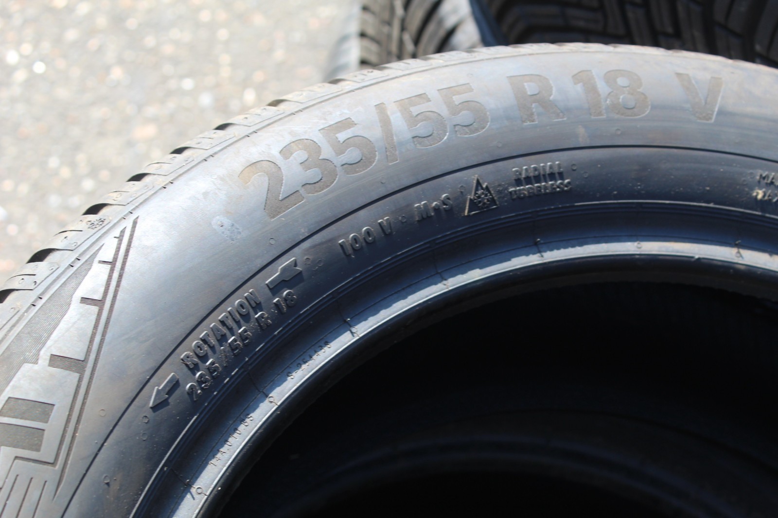 235 55 18 Continental, All Season, M+S, 100V x2 A Pair 7.2mm (F1_tyres) FO L3720