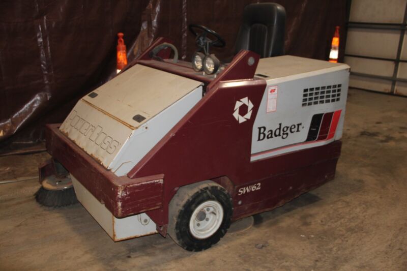 Power Boss Badger sweeper. Diesel Powered