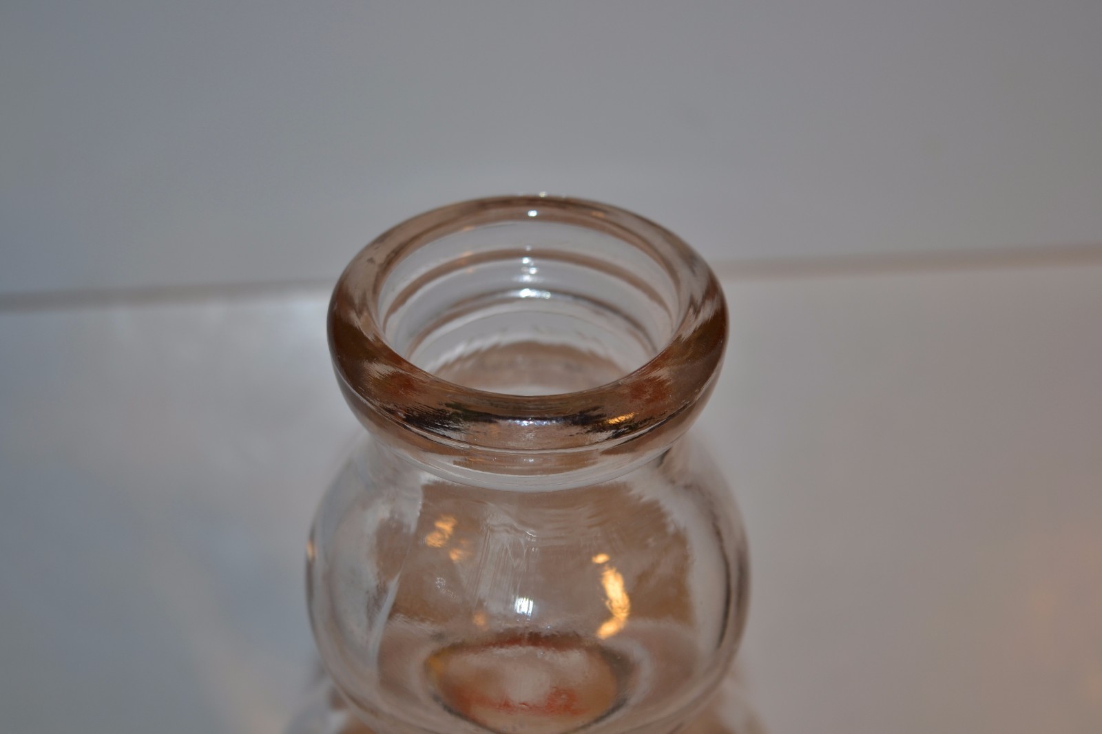 Vintage Stueber's Quality Check'd Cream Top Glass Milk Bottle Wausau Wi Dairy