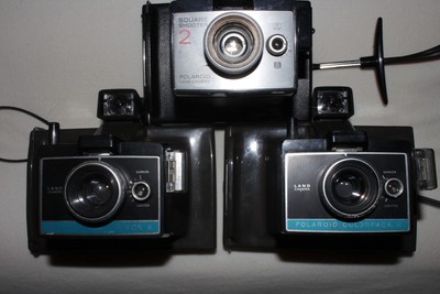 (3) Polaroid Instant Cameras: Square Shooter 2 &  (2) Polaroid Colorpack II's