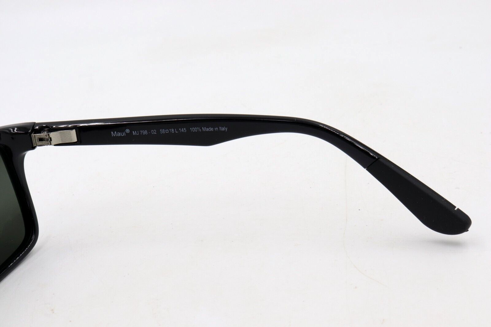 Pre-owned Maui Jim Onshore Black Gloss Sunglasses Gray Polarized Lens 798-02 $279