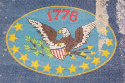 Vintage 1776 American Eagle Printed Needlepoint Canvas