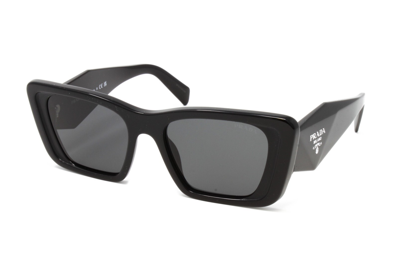 Pre-owned Prada Butterfly Women's Sunglasses Pr08ys 1ab5s0 Black 51mm W/case In Gray