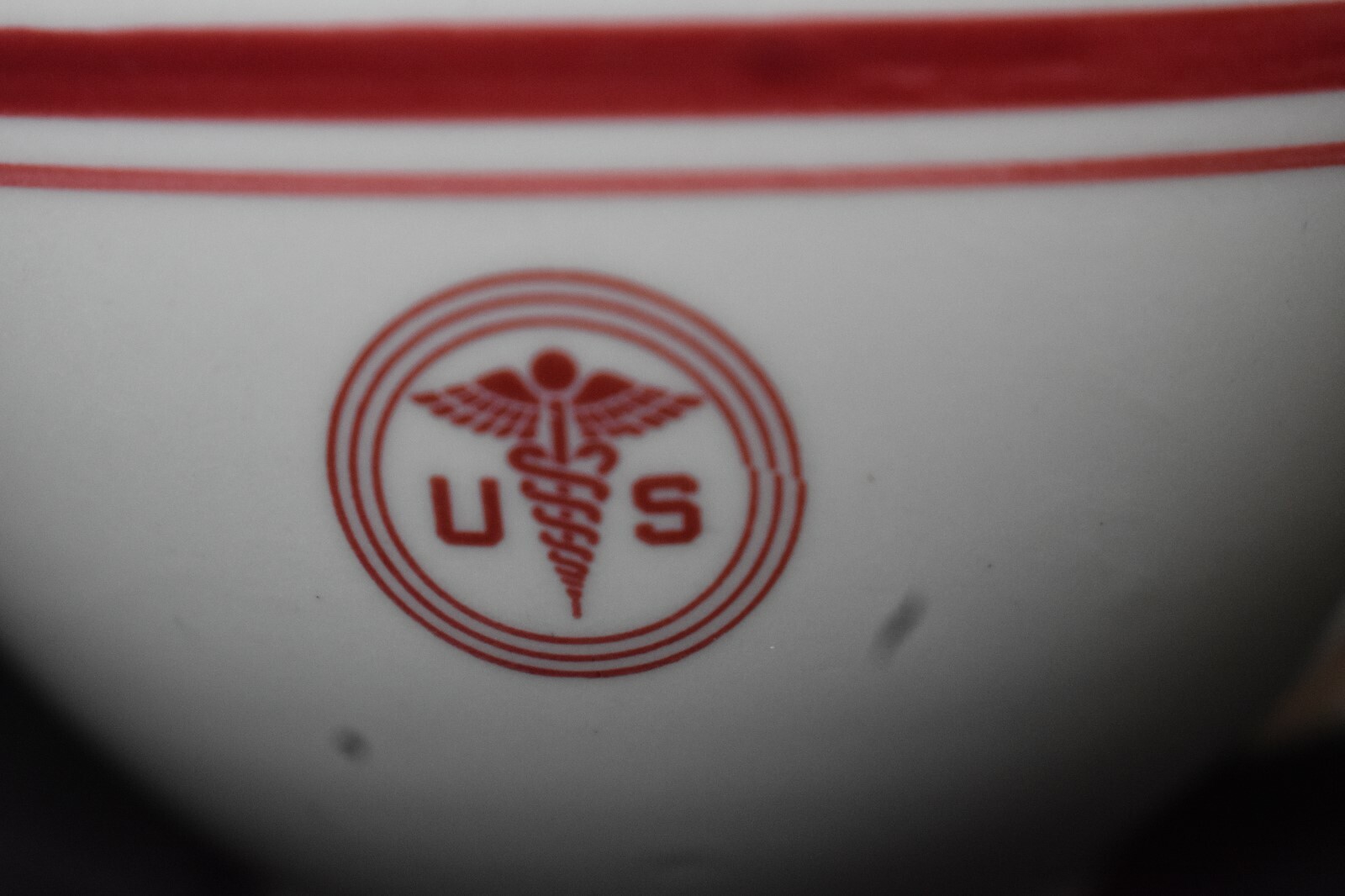 WWII US Army Medical Dept Coffee cup Set of 2 Shenango China 2 1/8 inches tall