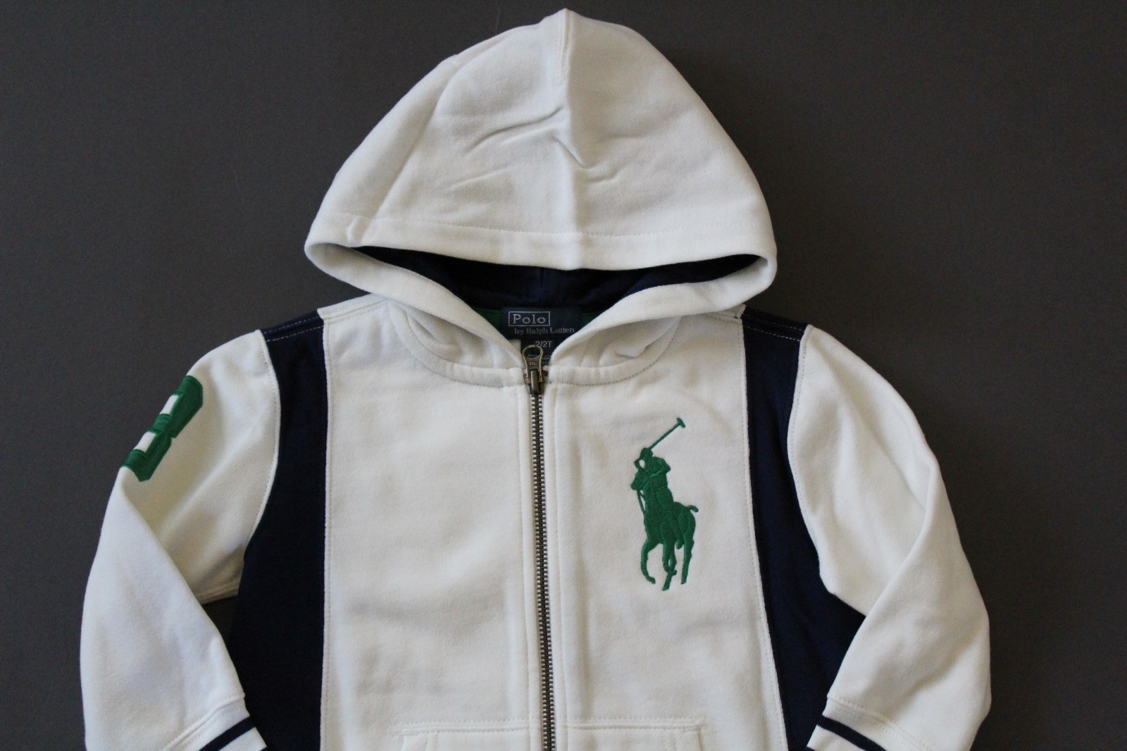 Ralph Lauren Polo Big Pony Fleece Hoodie Jacket Kids Size 2T / 2 Years NWT