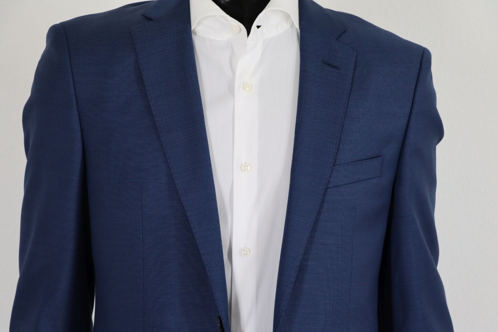 Pre-owned Hugo Boss Suit Jacket, Mod. Johnstons1, Size 94 / Us 38l, Super 110, Medium Blue