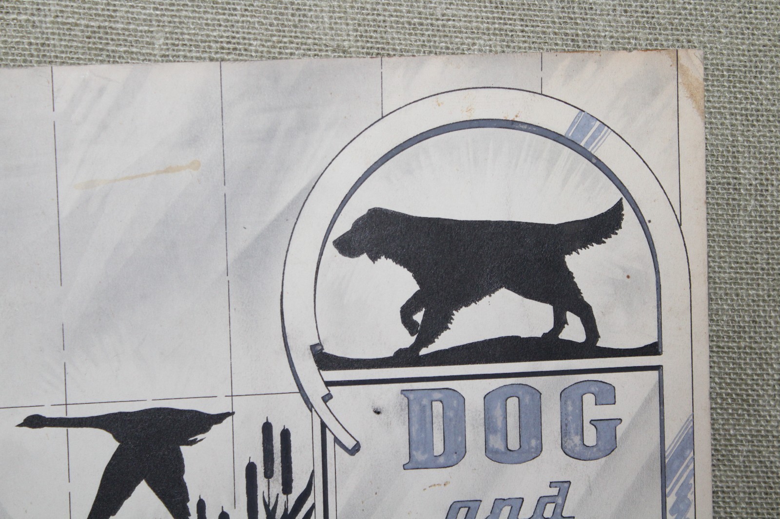 ORIGINAL 1930's DOG & CAT HOSPITAL PET BIRD PORCEALIN NEON SIGN CONCEPT ART