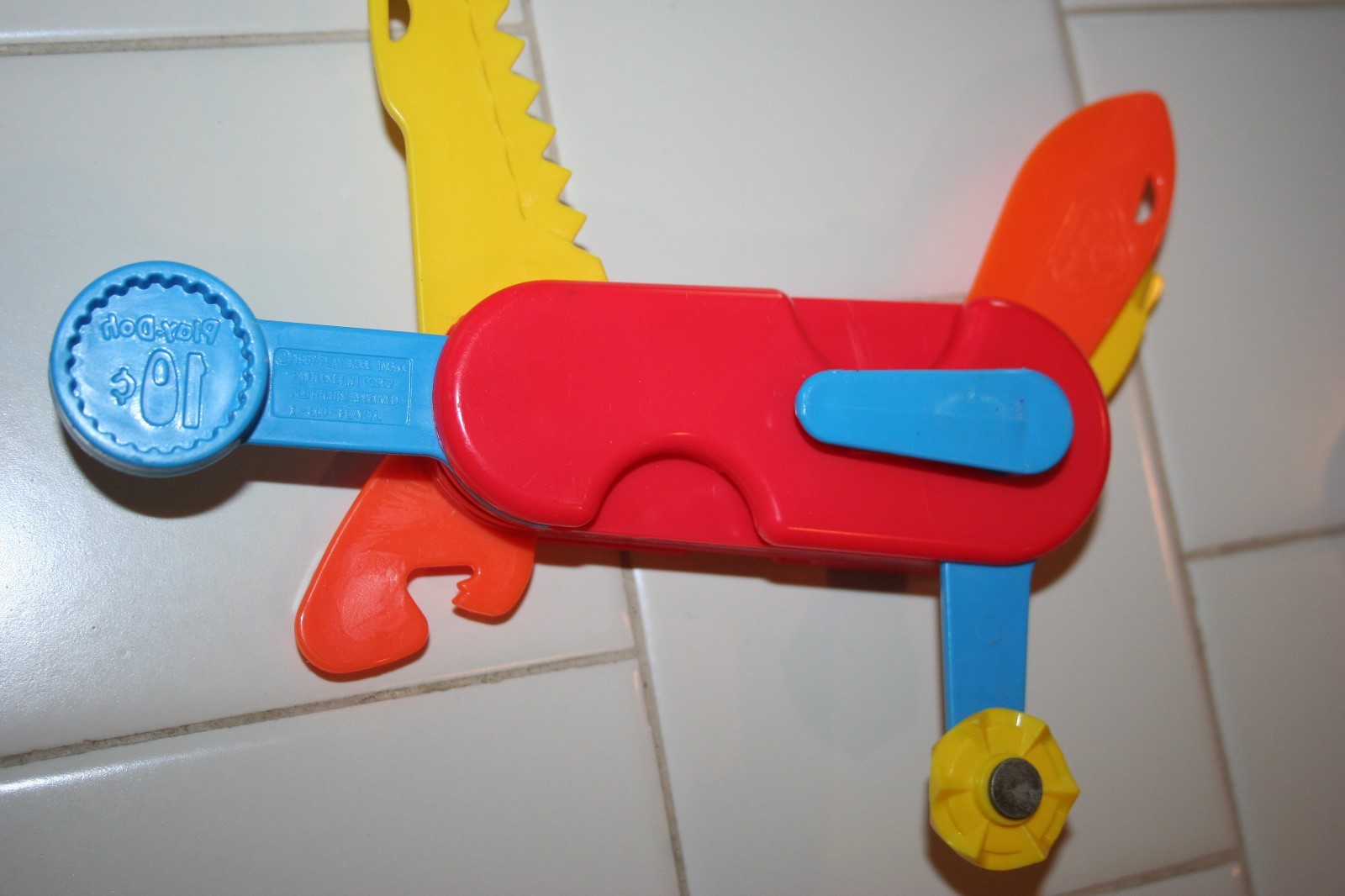 Very Rare 1987 Walmart-Hasbro Playdoh Utility Knife 6 in1/Used