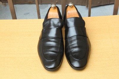 CHAUSSURE MOCASSIN GUCCI CUIR NOIR 9 / 43 EXCELLENT ETAT MEN'S SHOES