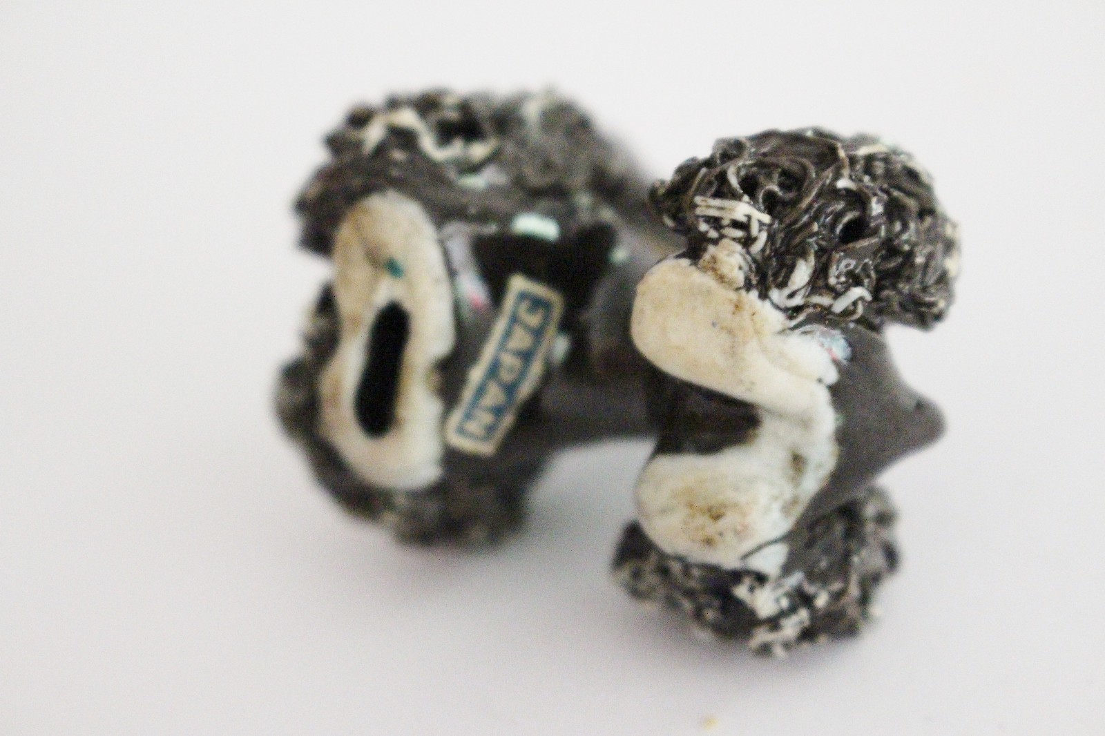 Poodle Figurine Japan Vintage DOG Spaghetti Porcelain Finish 1950's