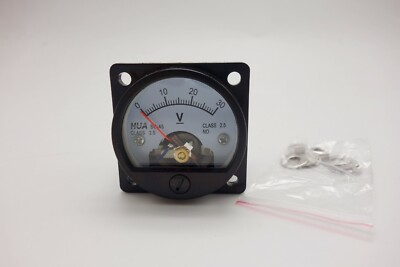 DC 0- 30V Analog Voltmeter Analogue Voltage panel meter SO45 directly Connect