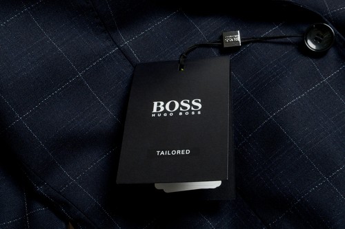 Pre-owned Hugo Boss "t-royston/wain1" Men's Extra Slim 100% Wool Plaid Two Button Suit In Multicolor