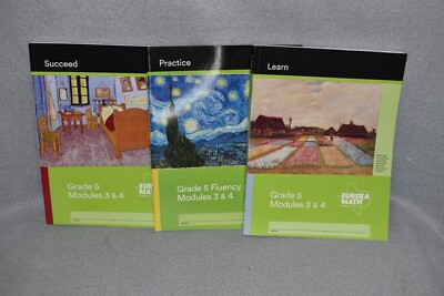 Eureka Math Great Minds Books-Succeed, Practice, Learn- Grade 5 Modules 3 & 4