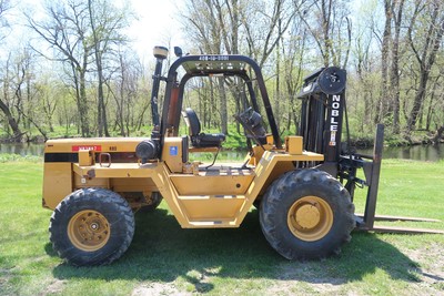 Cat/ Noble 10,000# Rough Terrain Forklift, Three Stage, Sideshift, Fork Position
