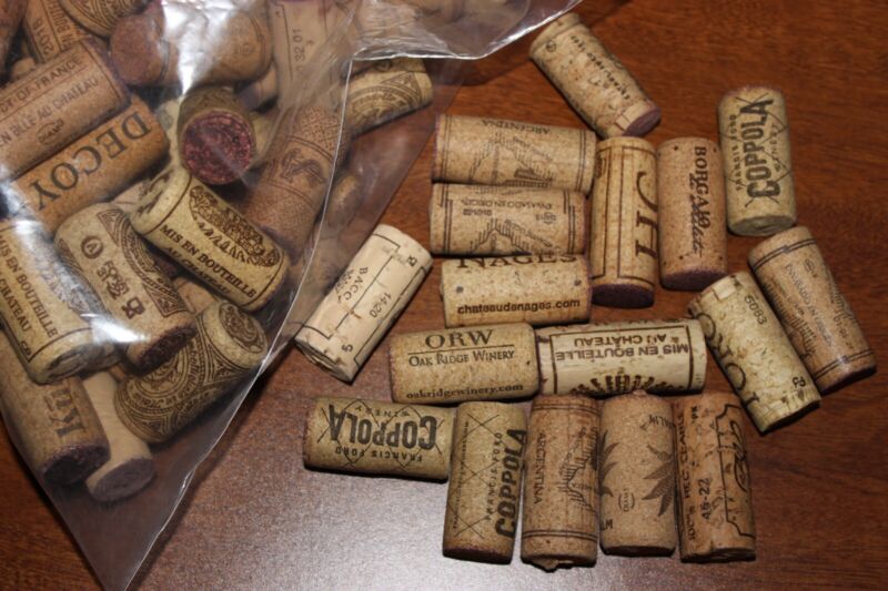 Solid Natural Used Wine Corks Lot Of 100 For Crafts And Hobbies