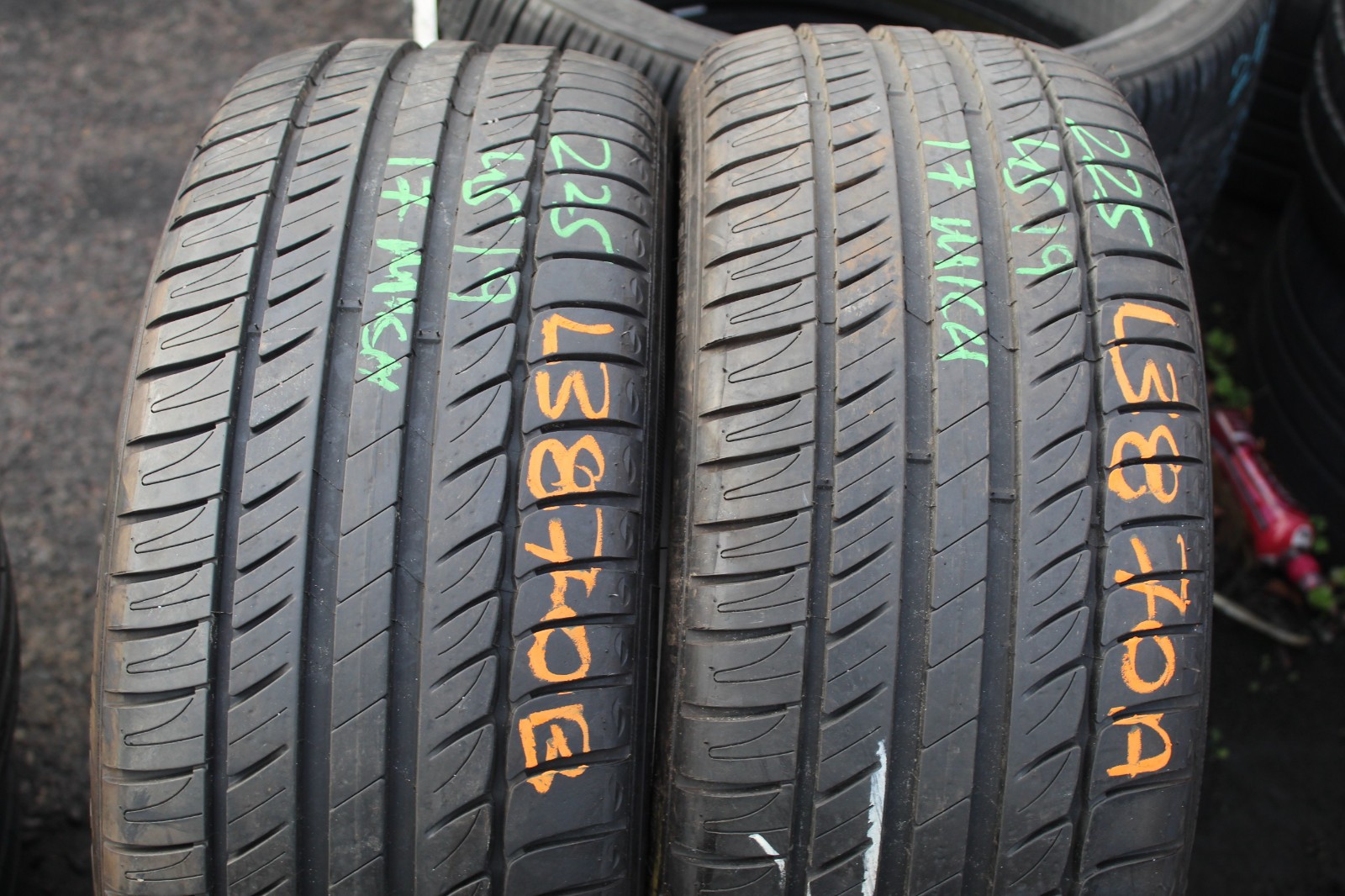 225 45 17 Michelin, Primacy HP, 91W, x2 A Pair 7.0mm (F1_tyres) L3870