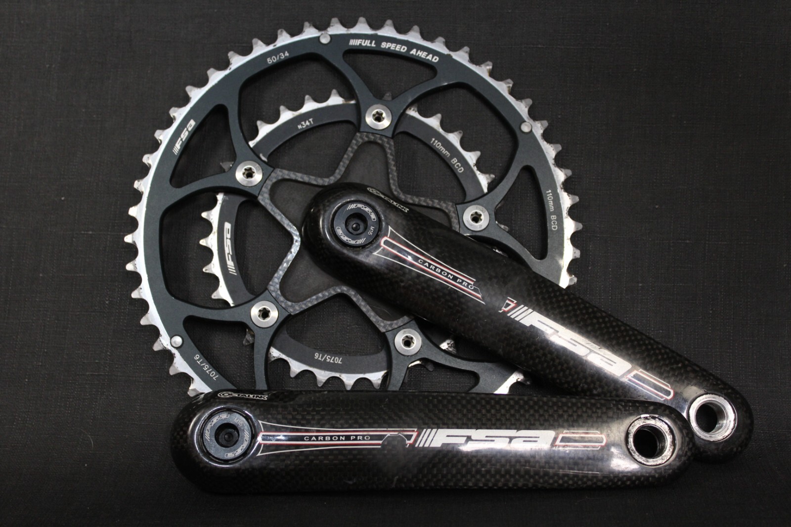 FSA CARBON PRO 2×10速 10s 50-34T 172.5mm 110mmBCD ISIS DRIVE