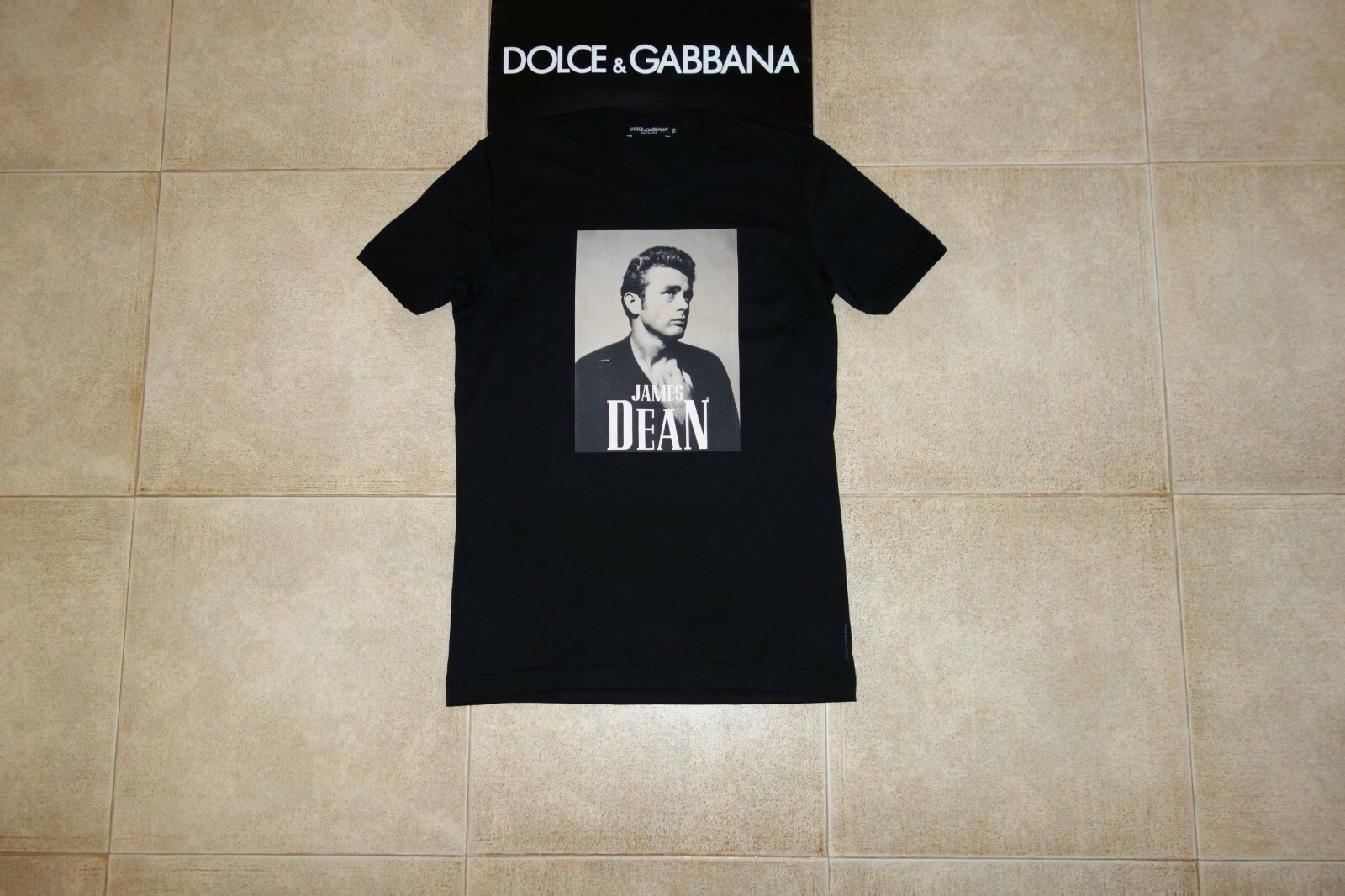 Dolce & Gabbana ブラック Tシャツ 50サイズ 美品 Dolce & Gabbana ブラック Tシャツ サイズ50 パンダ(I LOVE) Tシャツ