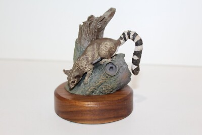 Ring Tailed Lemur wildlife HAMILTON  Audubon Bronzes N.N. Deaton 1977