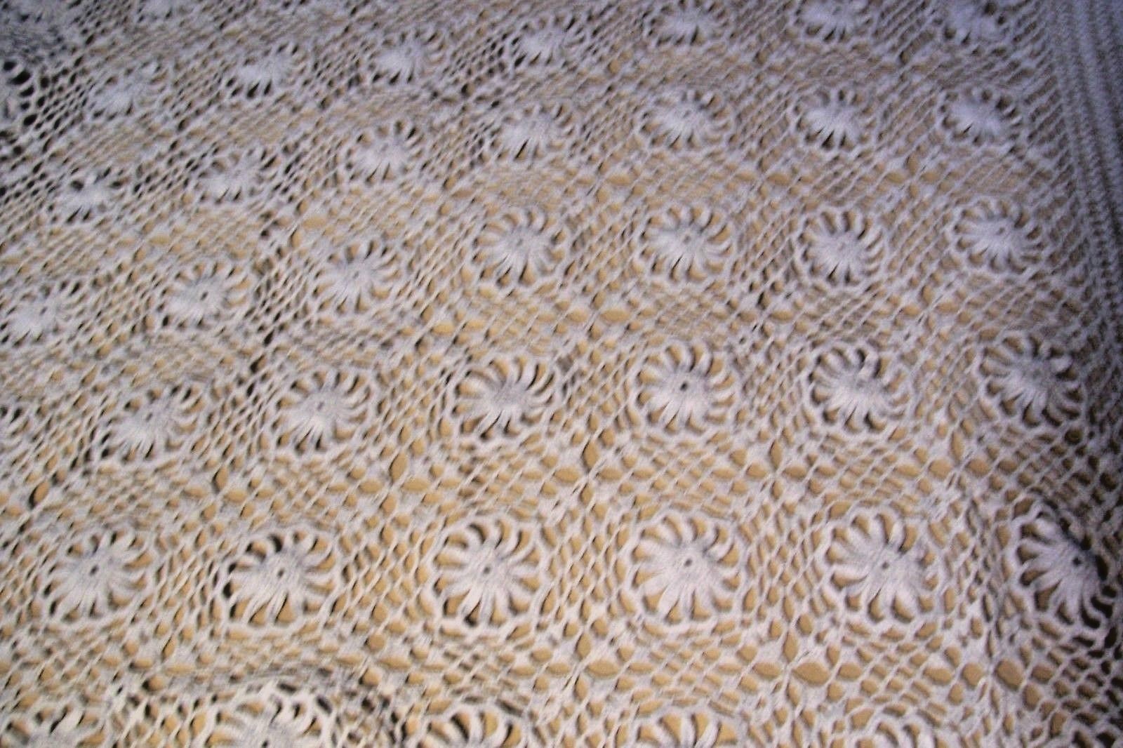 Hand-crocheted Bedspread Powder Blue 74
