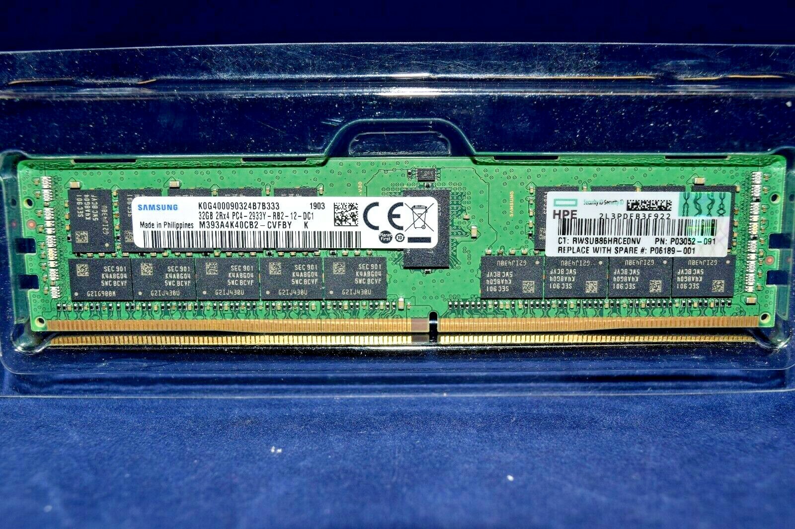 P03052-091 HPE 32GB 2Rx4 PC4-2933Y-R DDR4 Server Memory