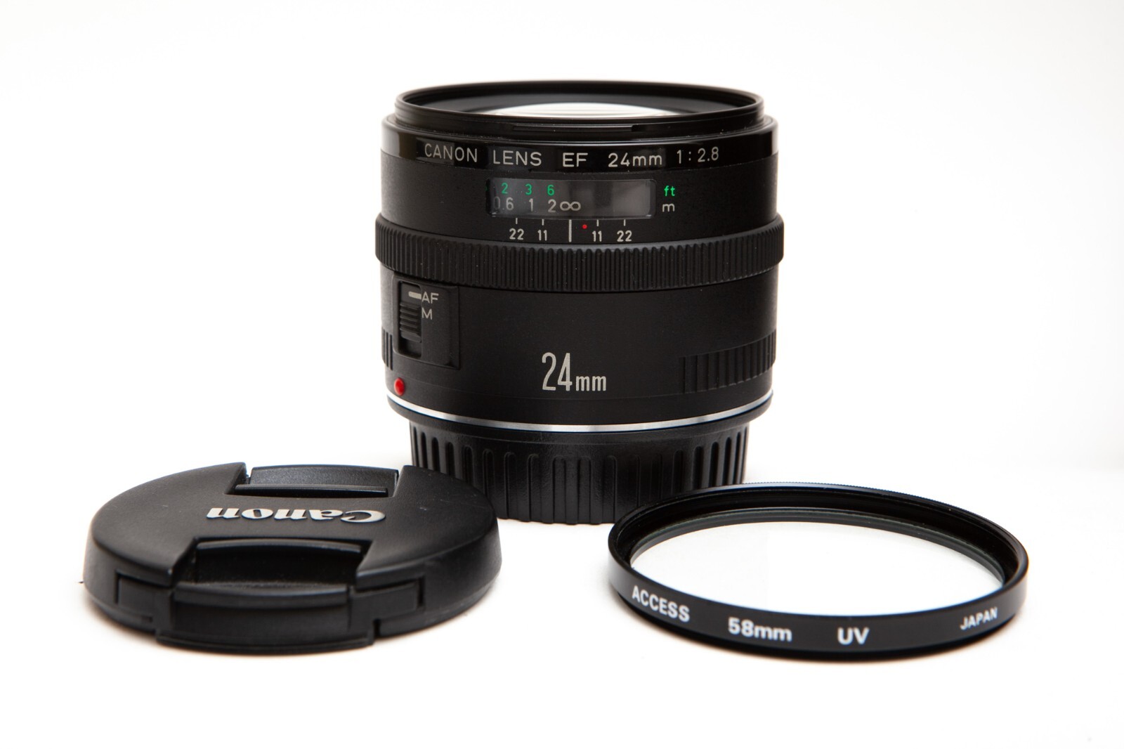 Canon EF 24mm f/2.8 f2.8 (Non-IS) Wide Angle Lens + Filter