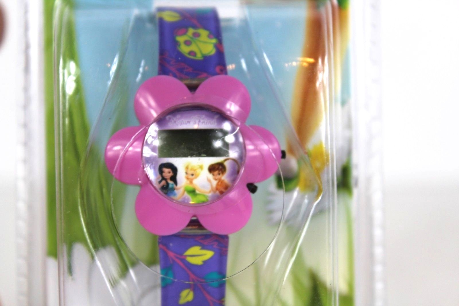 Disney Fairies LCD Watch Nature's Friend Tinkerbell Fawn Silvermist Pink NIP