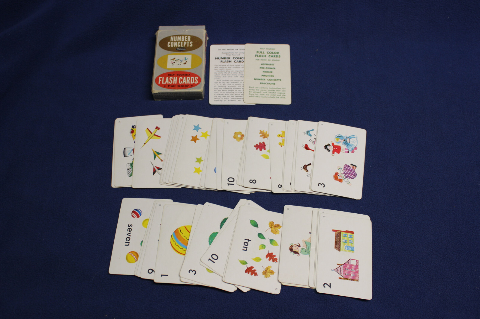Vintage Whitman Number Concepts Flash Cards