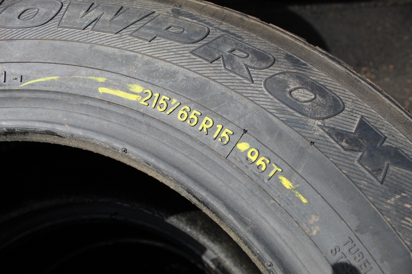 New 215 65 15 Toyo, Snow Prox S941, M+S, 96T, x2 A Pair (F1_tyres) FOD L777
